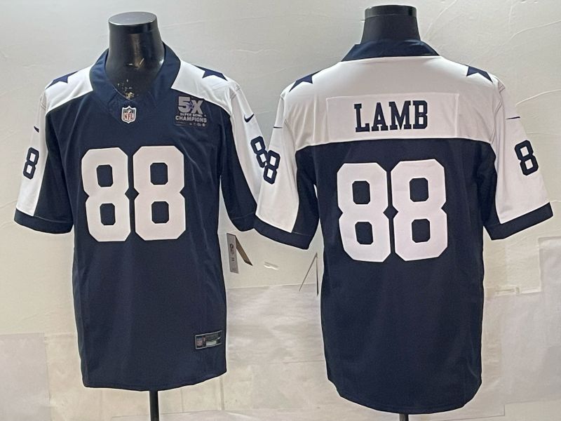 Men 2026 Dallas Cowboys #88 Lamb Blue 3th generations Nike Limited NFL Jersey style 010
